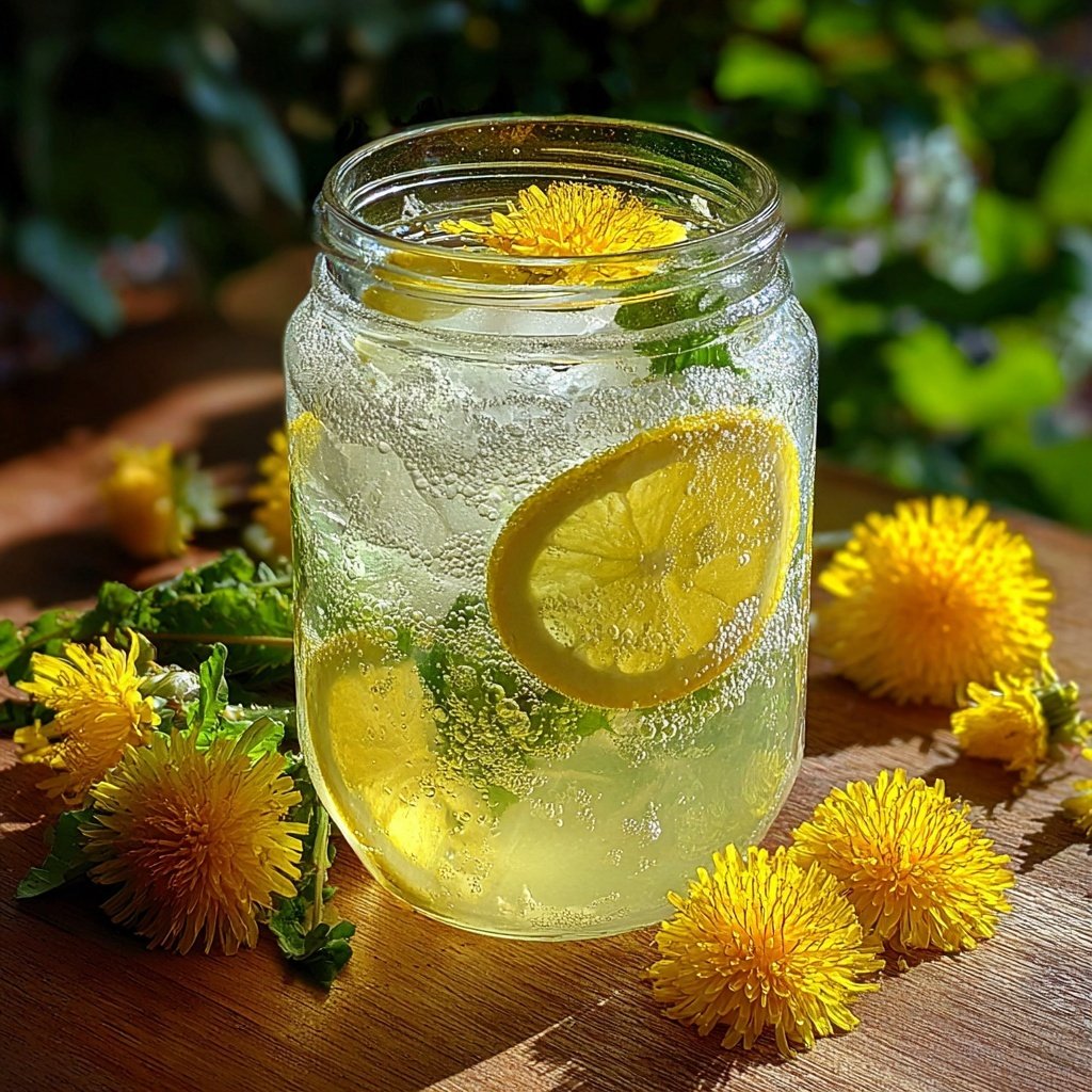 Fresh Dandelion and Lemon Tonic