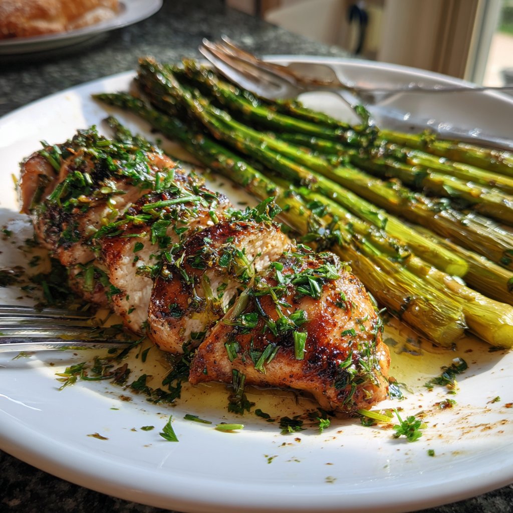 Herbed Chicken with Asparagus