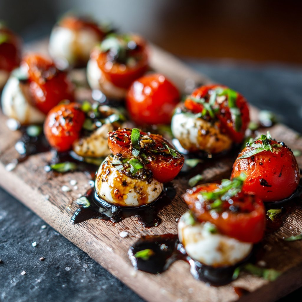 Balsamic Drizzled Caprese Bites