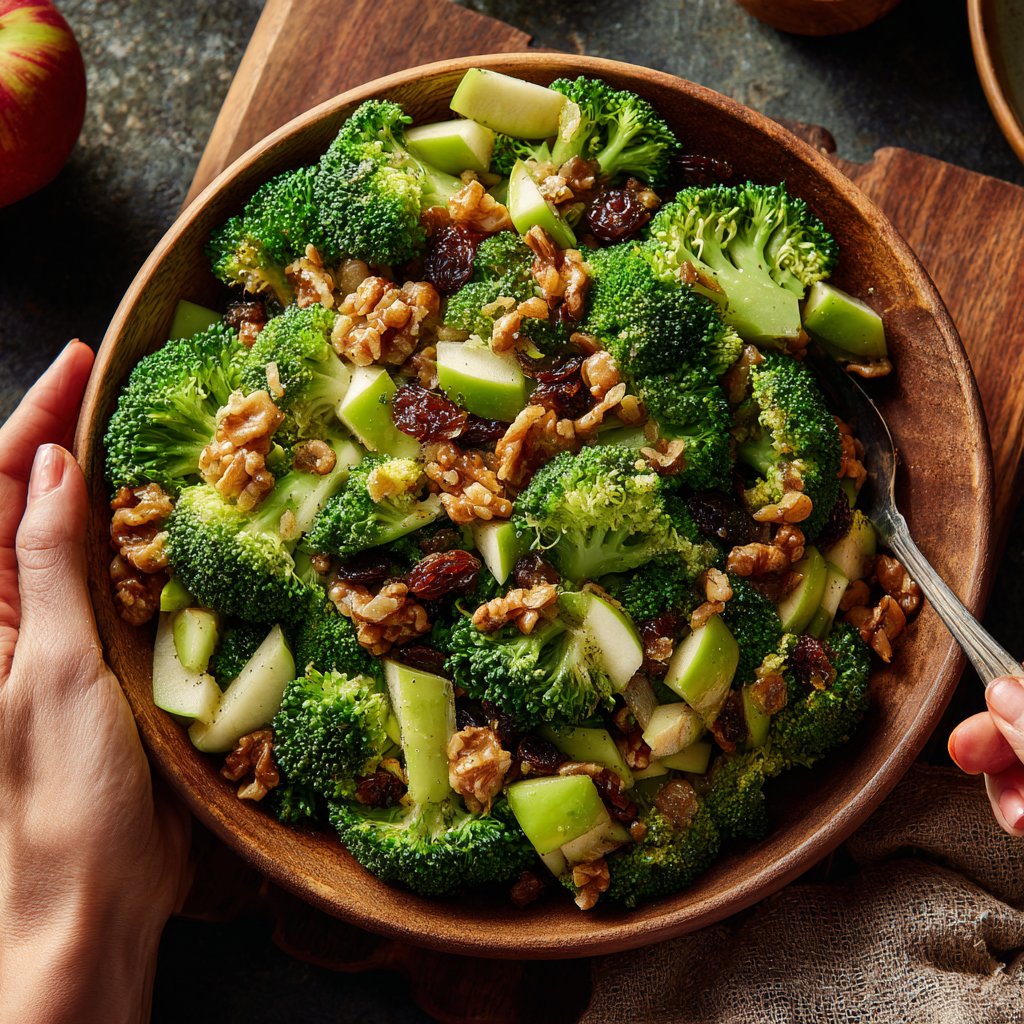 Broccoli Apple Salad with Raisins